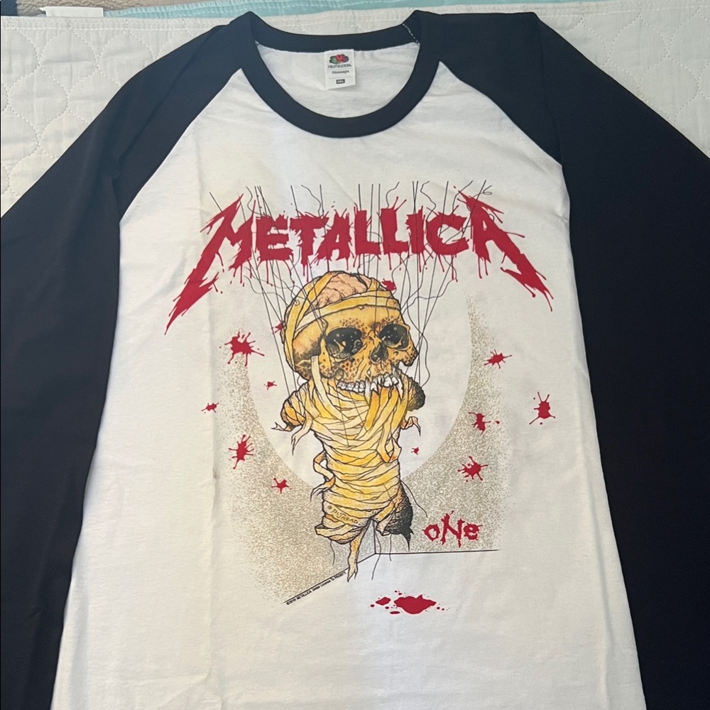 Metallica “One” Black and White Graphic Tee